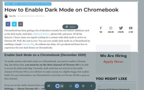 如何在谷歌 Chromebook 上录制屏幕