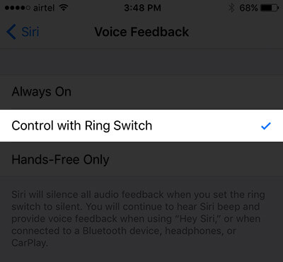 如何在iPhone和iPad 上使用Ring Switch使 Siri 静音-多听号