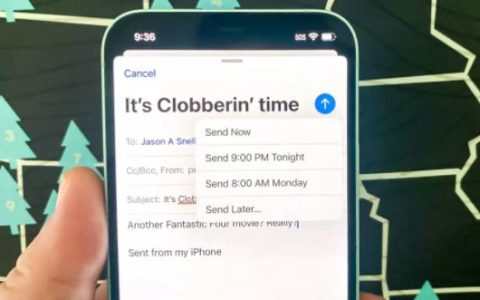 怎么在苹果iPhone上安排定时邮件发送