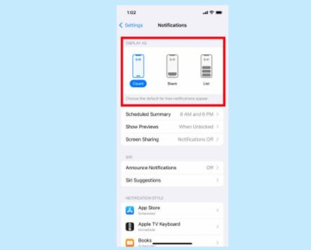 iOS 16怎么更改iPhone屏幕通知的显示方式