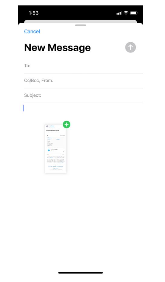 怎么在iPhone邮件附加到另一封电子邮件中