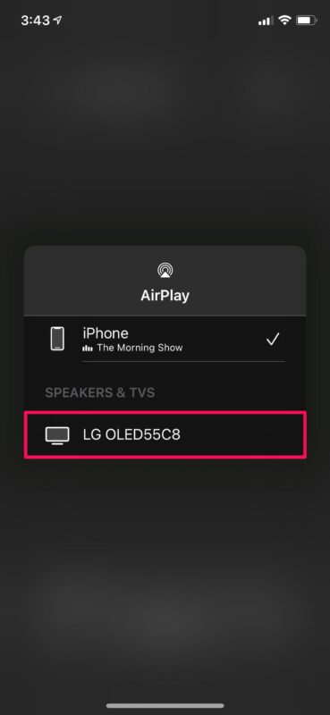 如何AirPlay视频从iPhone到LG电视