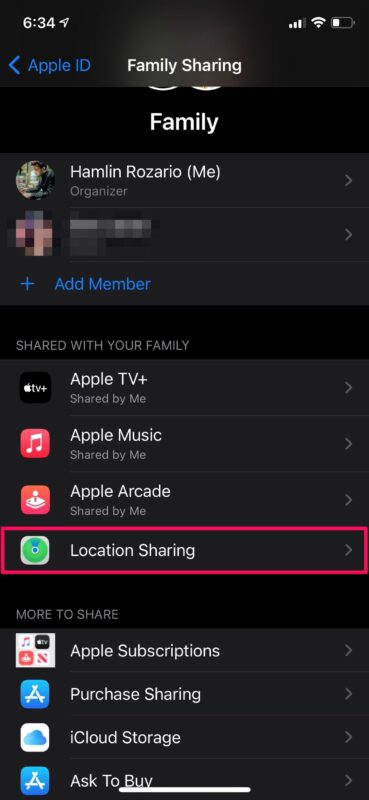 如何通过家庭共享在iPhone和iPad上与家人共享位置