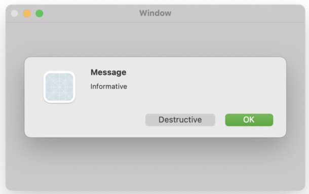 如何返回旧式MacOS警报对话框