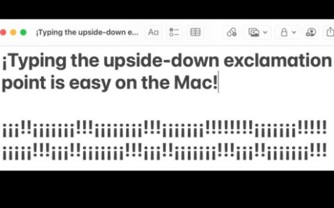 怎么在Mac输入倒置感叹号，苹果电脑打出倒过来感叹号¡