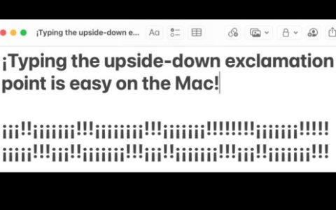 怎么在Mac输入倒置感叹号，苹果电脑打出倒过来感叹号¡