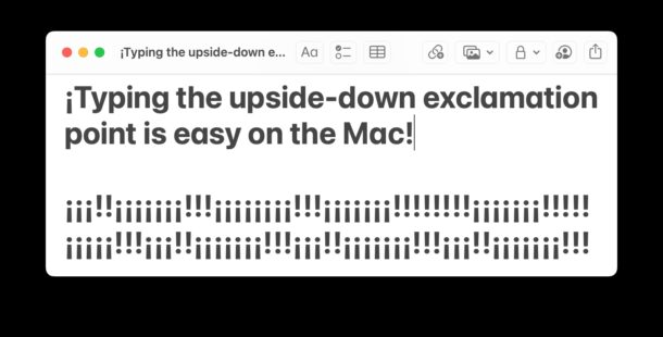 怎么在Mac输入倒置感叹号，苹果电脑打出倒过来感叹号¡