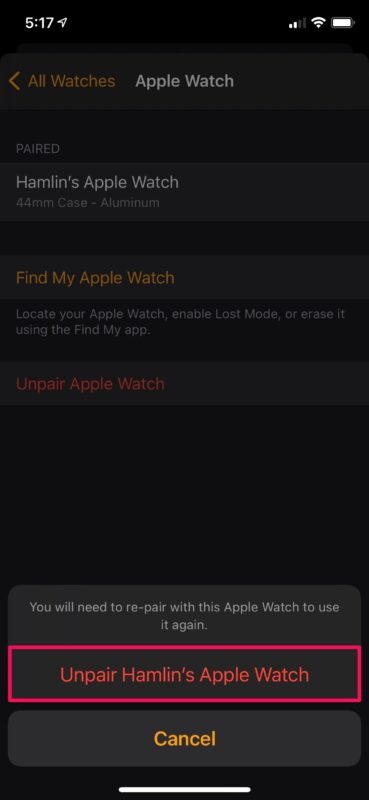 如何取消配对Apple Watch，3步取消苹果手表配对-多听号
