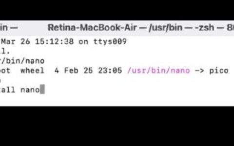 怎么再次在Mac电脑安装nano Text Editor