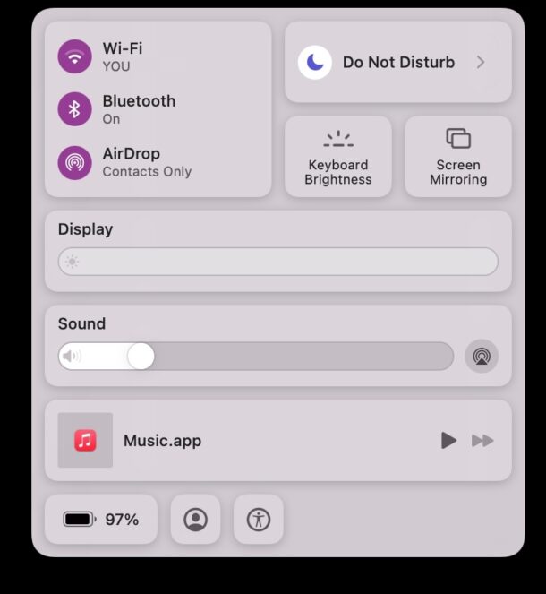 Mac或iPad上快速打开控制中心，学会用键盘快捷键