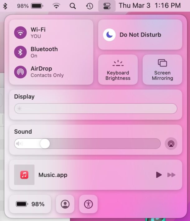 Mac或iPad上快速打开控制中心，学会用键盘快捷键
