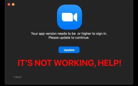 Zoom检查更新失败，如何在Mac电脑上更新Zoom应用方法