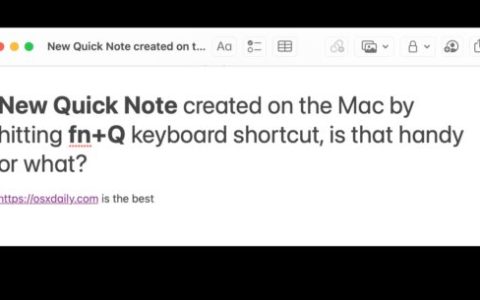 怎么在苹果Mac上使用快速笔记? 通过键盘快捷键
