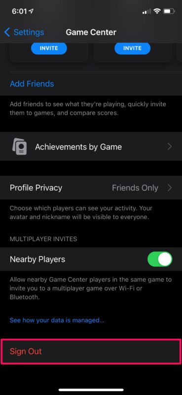 iPhone在Game Center中设置多个玩家帐户