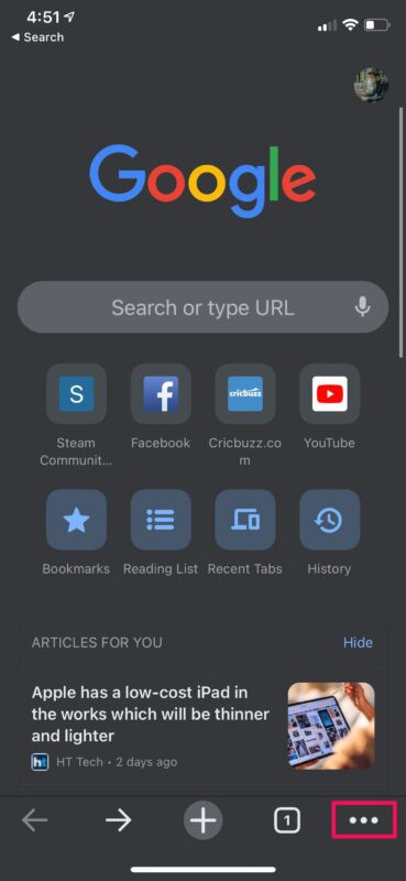 Chrome上更改默认搜索引擎（适合苹果iPhone、iPad）