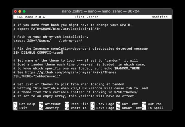 [oh-my-zsh]提示检测到不安全的完成相关目录，一键修复