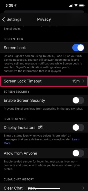 如何在iPhone上使用FaceID或TouchID锁定信号