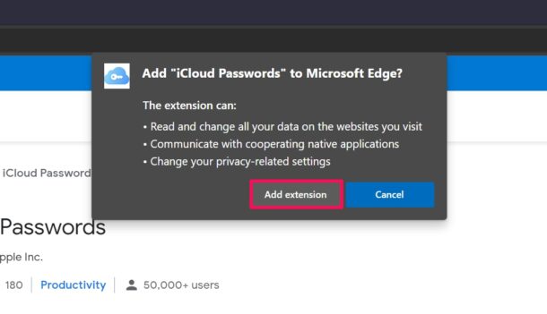 怎么在Microsoft Edge上安装iCloud密码扩展
