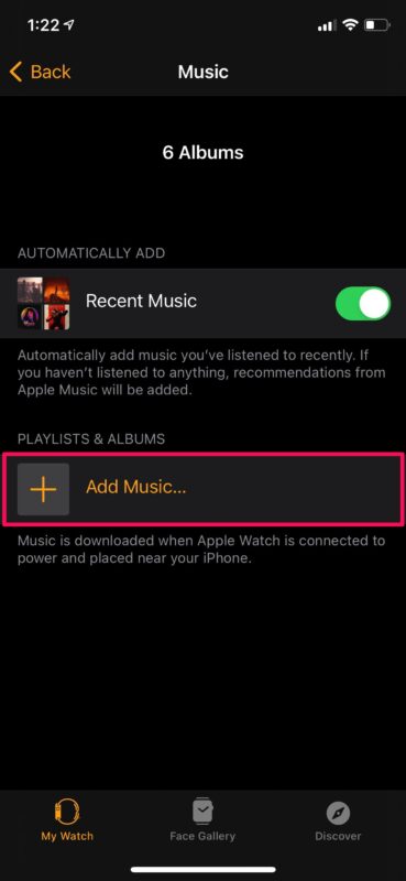 如何将音乐添加到Apple Watch（苹果手表播放音乐设置）