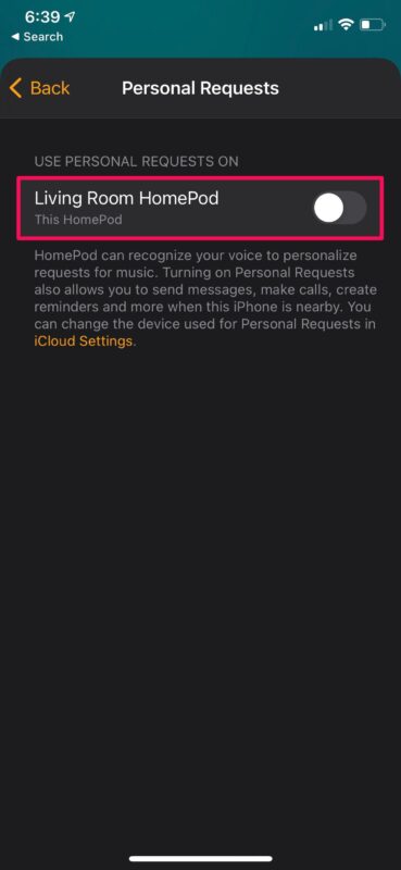 [苹果教程]如何在HomePod上禁用个人请求