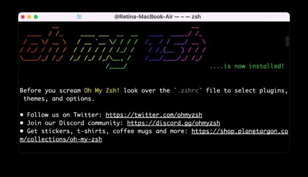 如何在macbook上安装Oh My Zsh