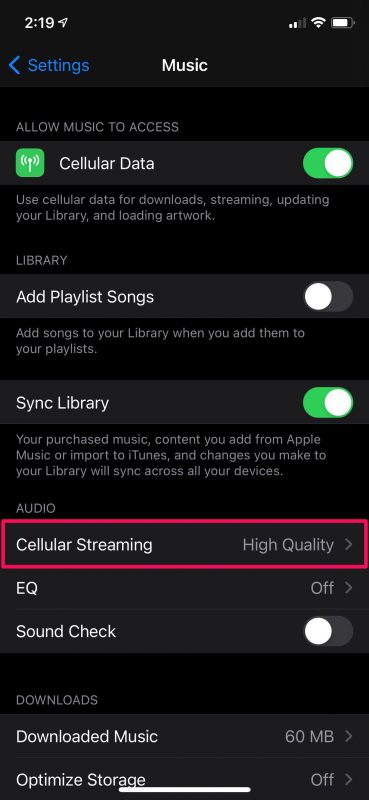 如何在iPhone上为Apple Music使用低数据模式