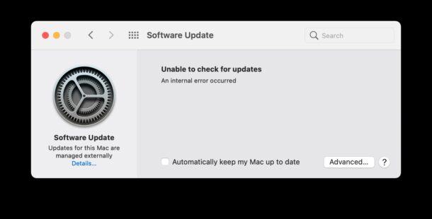 macOS12升级修复，“无法检查更新”错误等