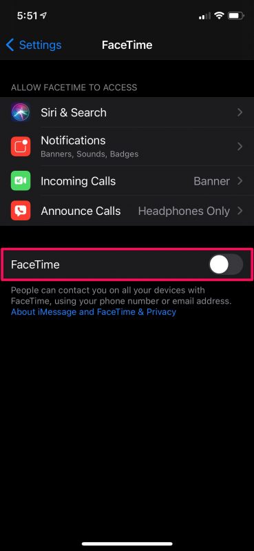 如何在iPhone/iPad上禁用FaceTime