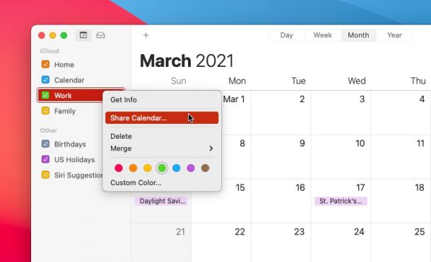 如何与他人共享我的MAC电脑日历，共享Apple日历