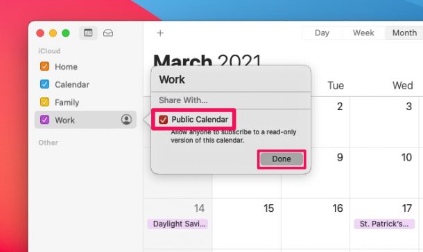 如何与他人共享我的MAC电脑日历，共享Apple日历