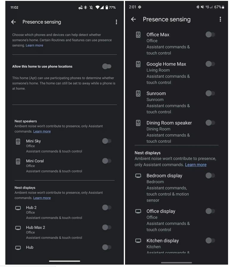 Google Home存在感应现在可以使用，Nest Hub和扬声器作为信号
