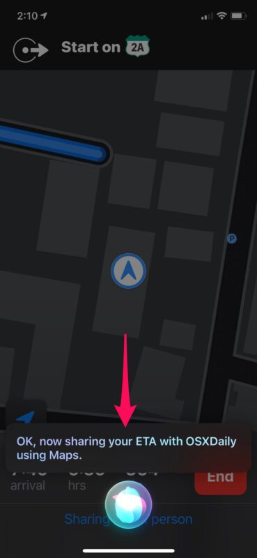 如何使用Siri从iPhone上的Apple Maps共享ETA
