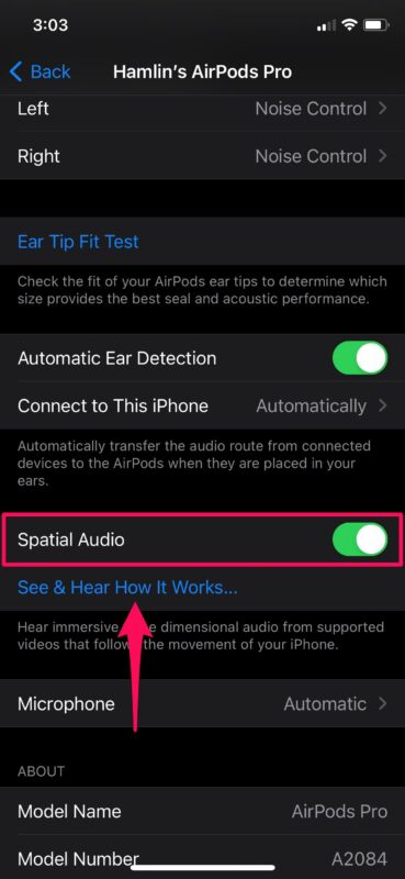 如何在AirPodsPro上启用或禁用空间音频