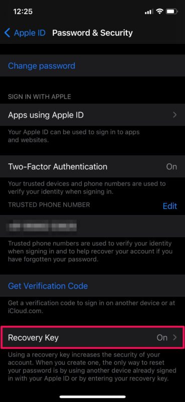 如何用iPhone或iPad替换丢失的Apple ID恢复密钥