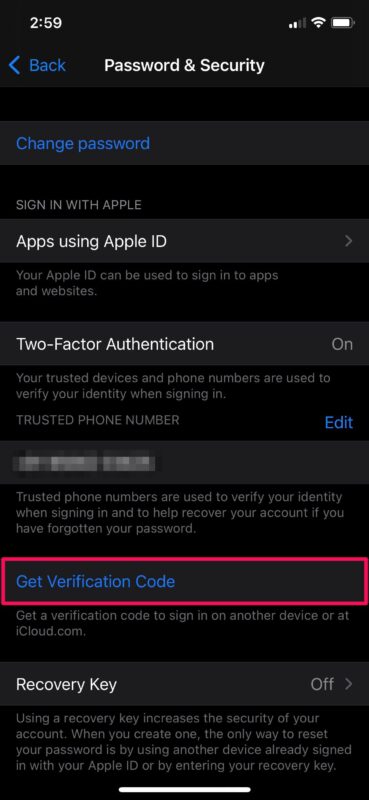 如何在iPhone和iPad上获取Apple ID的验证码