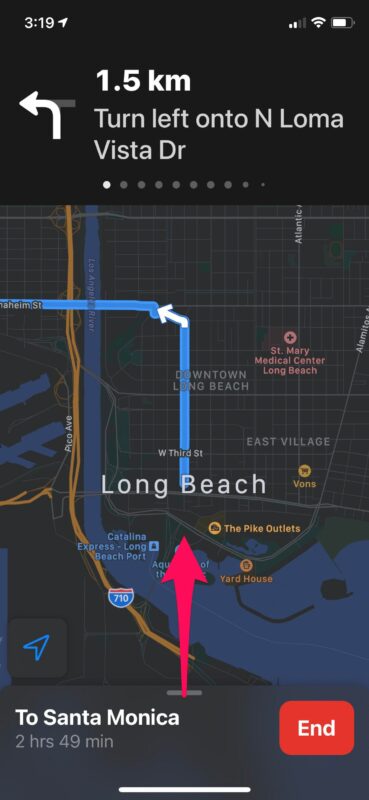 如何在iPhone上的地图中获取骑行路线