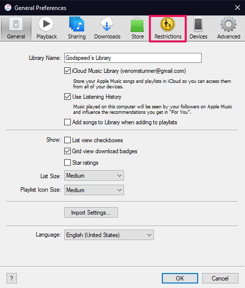 如何限制对iTunes的访问（Windows或Mac）