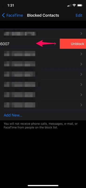 如何在 iPhone 和 iPad 上解除对 FaceTime 通话的阻止