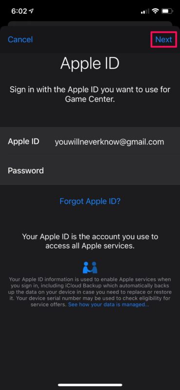 如何在 iPhone 上为 Game Center 使用不同的 Apple ID