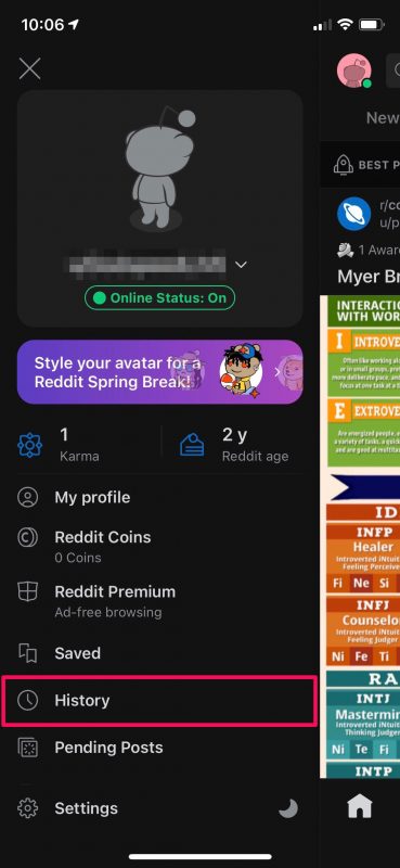 如何在iPhone上查看您的Reddit浏览历史记录