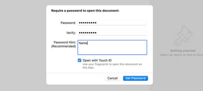MAC怎么密码保护iWork文档，苹果电脑5步使用密码保护页面