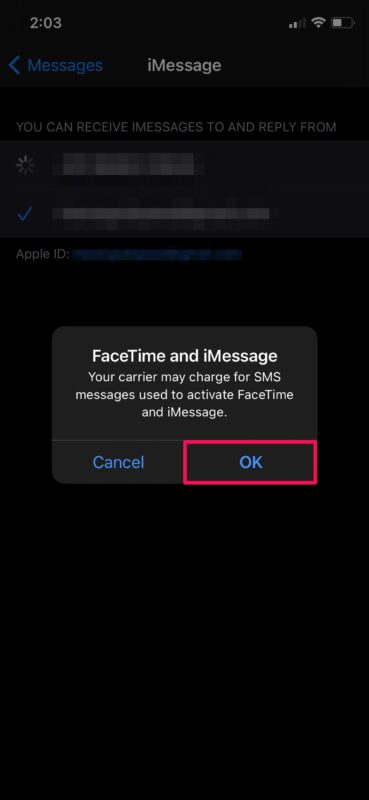 怎么从iPhone上的FaceTime和iMessage中删除电话号码