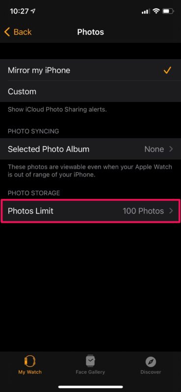 苹果手表空间不足，怎么在Apple Watch上更改照片的存储限制