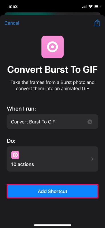 如何在iPhone或iPad上将连拍照片转换为GIF（苹果教程）