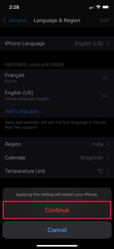 在iPhone手机上更改语言和地区，iPad上设置首选语言教程