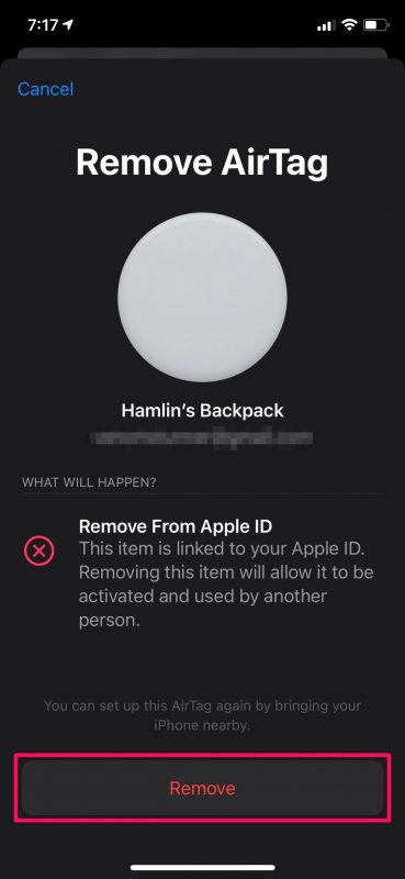 在iPhone、iPad上从Apple ID中删除Airtag的2种方法