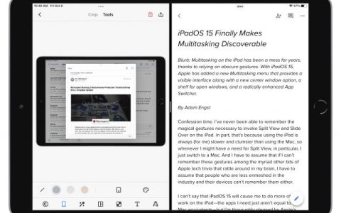 iPadOS15开启多任务处理手势使用（iPad查看多任务窗口设置）