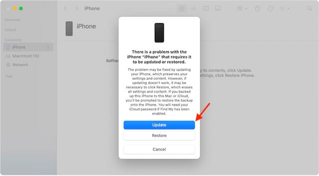 在恢复模式下恢复您的 iPhone