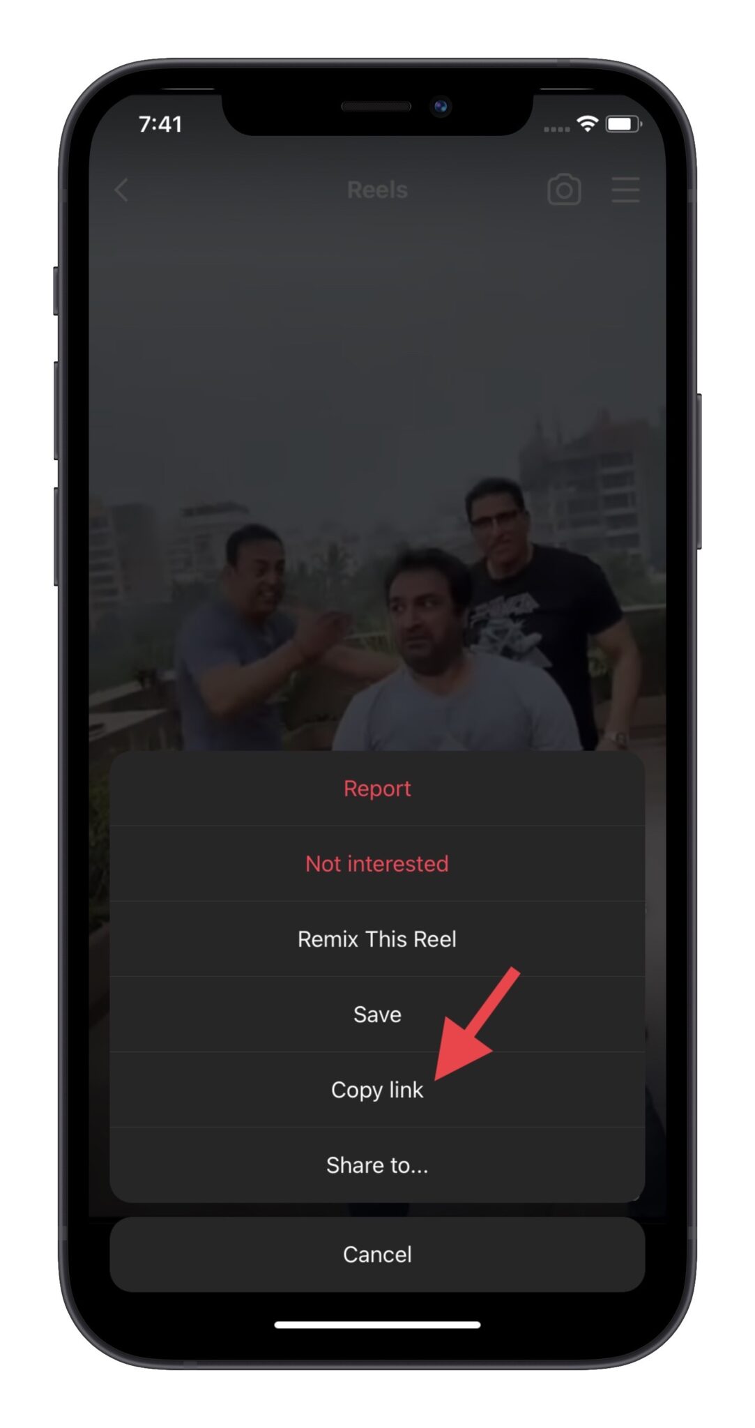 复制 Instagram Reels 链接