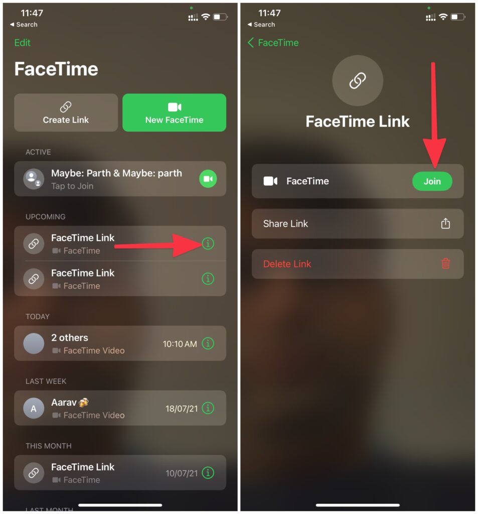 加入 facetime 通话